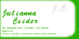 julianna csider business card